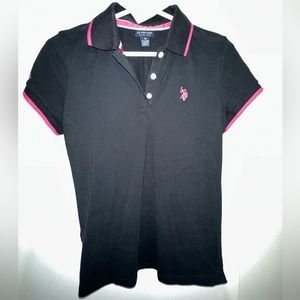 Black and pink polo